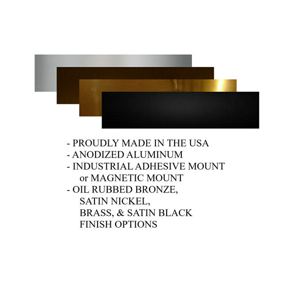 Symple Stuff Ackland Door Kick Plate Anodized Aluminum Industrial